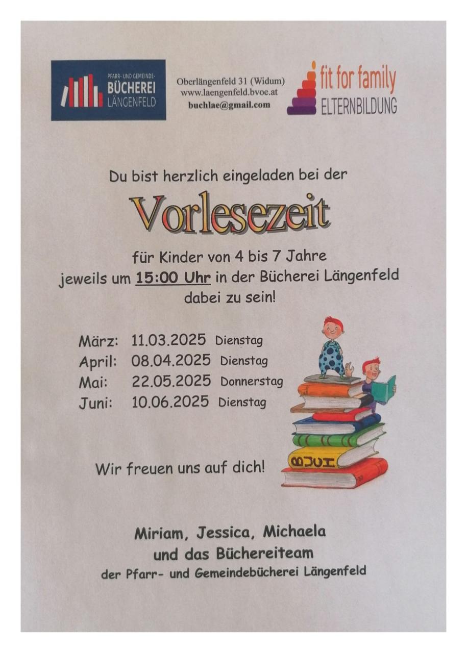 Flyer Vorlesezeit