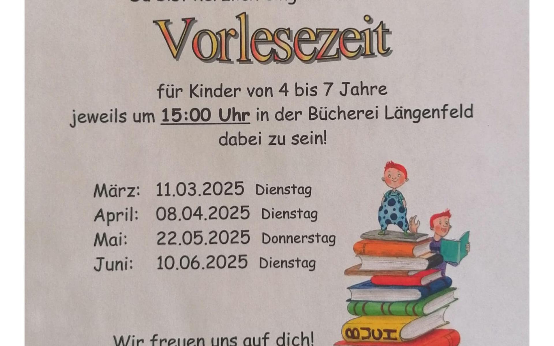 Flyer Vorlesezeit